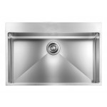 Lavello da Incasso Monovasaca 77 x 50 cm Slim Acciaio Inox Satinato con Fascia Miscelatore FILORAGGIATO MIX CM 012046.X1.01.2018 - 012046XCSSP