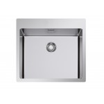 Lavello da Incasso 1 Vasca 55 x 51 cm Filotop - Slim Acciaio Inox Satinato con Fascia Miscelatore IN-TECH MIX CM 017324.X2.01.2099