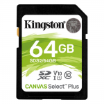 Scheda SD 64GB CANVAS SELECT PLUS Kingston SDS2