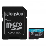 MicroSD 128GB CANVAS GO! PLUS Con Adapter Kingston SDCG3
