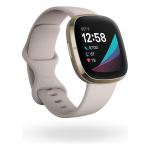Smartwatch SENSE Bianco lunare e Oro Fitbit FB512GLWT