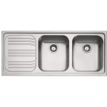 Lavello da Incasso 2 Vasche con Gocciolatoio a Sinistra Inox Radar RRX 621 Franke 101.0053.247 - 85862967