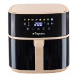 Tognana D2DFA05IRCH Iridea Friggitrice ad Aria Capacità 8 Litri Potenza 2000 Watt Doppia Resistenza con Timer Nero e Champagne 