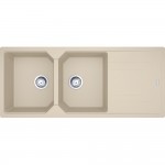 Lavello da Incasso Fragranite 2 Vasche con Gocciolatoio Reversibile 116 x 50 cm Avena Serie Urban Franke UBG 621-116 - 114.0686.785