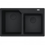 Lavello da Incasso Fragranite 2 Vasche 78 x 50 cm Black Matt Serie Urban Franke UBG 620-78 - 114.0718.498
