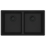 Lavello da Incasso Fragranite 2 Vasche Sottotop 753 x 433 mm Maris Black Matt - Nero Opaco Franke MRG 120-35-35 - 125.0686.731 - Sostituisce il 135.0665.821