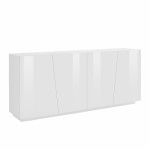 Mobile buffet moderno bianco credenza 200cm 4 ante 2 vani Made in Italy