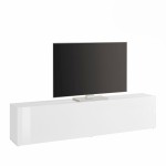 Mobile porta TV soggiorno 180cm 1 anta 2 vani bianco lucido Made in Italy