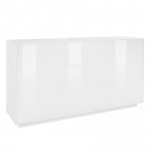 Credenza moderna 160cm mobile soggiorno cucina buffet bianco Made in Italy