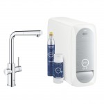 Miscelatore per lavello con doccetta estraibile e sistema filtrante acqua Cromo Blue Home Grohe 31539000
