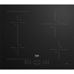 Beko HII64200SFMT  Piano Cottura da Incasso Induzione 60 cm 4 Zone 1 Sezione IndyFlex comandi Touch Direct Control Vetroceramica Nero 