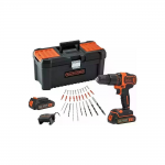 Trapano percussione 2 batterie 18V 1,5Ah Black & Decker BDCHD18C2TA