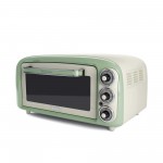 Ariete 979 Forno Elettrico di Design 18 Litri - Doppio vetro - 1380 Watt - Acciaio Inox - Linea Vintage - Verde