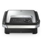 Moulinex GI272D Inicio Adjust Bistecchiera Elettrica Doppia Piastra Antiaderente Potenza 2180 Watt Nero e Inox 