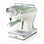 Ariete 1389/14 Macchina da Caffè Espresso di Design - per Polvere e cialde ESE - filtro 1 e 2 tazze - Montalatte - 850 Watt - Linea Vintage - Verde