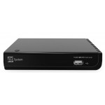 Decoder Digitale Terrestre DVB-T2 HEVC MPEG-4 USB HDMI RJ45 colore Nero Telesystem 21005299 TS6821 TWIN