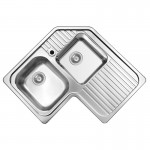 Elleci LIKCORSACSX Lavello 2 Vasche + Gocciolatoio SKY CORNER