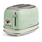 Ariete 155 Tostapane Vintage 2 fette di pane - senza pinze - 6 livelli di tostatura - 810 Watt- Acciaio Inox - Linea Vintage -  Verde