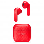 Auricolari microfono bluetooth AIR FREE Tws Rosso Sbs TEEARAIRFREETWSBTR