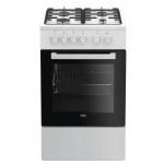 Cucina Libera Installazione 50 x 60 cm 4 Fuochi Gas con Forno Elettrico Bianca Beko FSS52020DW