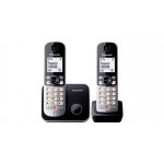 Telefono Cordless DECT Identificatore di chiamata Nero Grigio Panasonic KX-TG6852JTB