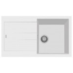 Plados AM8610-98 Lavello 1 Vasca con Gocciolatoio Reversibile Plados Serie Elegance 86-10 finitura 98 ULTRAGRANIT BIANCO 