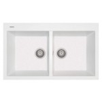 Plados AM8620-98 Lavello 2 Vasche Plados Serie Elegance 86-20 finitura 90 ULTRAGRANIT BIANCO