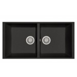 AM8620ST Lavello 2 Vasche Plados Serie Elegance 86-20 ST Sotto-top code 44 ULTRAMETAL NERO AM8620ST-44