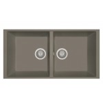 Plados AM8620ST-72 Lavello 2 Vasche Serie Elegance 86-20 ST Sotto-top finitura 72 ULTRAGRANIT TAUFO