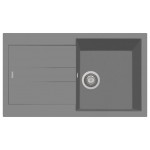Plados AM8610-42 Lavello 1 Vasca con Gocciolatoio Reversibile Serie Elegance 86-10 finitura 42 ULTRAMETAL TITANIO 