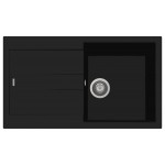 Plados AM8610-N6 Lavello 1 Vasca con Gocciolatoio Reversibile Serie Elegance 86-10 finitura N6 DEEP BLACK