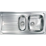 Lavello da Incasso 1 Vasca e vaschetta con gocciolatoio a Sinistra 100 x 50 cm Sopratop Acciaio Inox satinato CM ATLANTIC 010355.D1.01.2018 - 010355 DCSSP