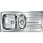 Lavello da Incasso 1 Vasca e vaschetta con gocciolatoio a Destra 100 x 50 cm Sopratop Acciaio Inox satinato CM ATLANTIC 010355.S1.01.2018 - 010355 SCSSP