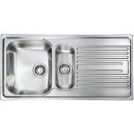 Lavello da Incasso 1 Vasca e vaschetta con gocciolatoio a Destra 100 x 50 cm Sopratop Vasca Saldata Acciaio Inox satinato CM ATLANTIC 010545.S1.01.2018 - 010545 SCSSP