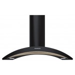 Baraldi ARCADIA ISOLA Cappa ad isola 90 x 60 cm Nera e Vetro - 800 m3/h - 01ARCI90BL80