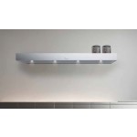 Baraldi MENSOLA Cappa a Parete Inox 120 cm – 900 m³/h con LED con Ripiano - 01MENPA120ST90