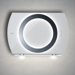 Baraldi NIMA Cappa a Parete 90 cm  Vetro Bianco e Inox – 900 m³/h - 01NIM090WHW90