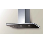 Baraldi STIVIA Cappa a Parete 90 cm – Parete Inox e Vetro Nero – 800 m³/h - 01STV090STB80