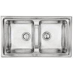 Lavello da Incasso 2 Vasche Reversibile 86 x 50 cm Sopratop Acciaio Inox satinato BRANDO 015104.X2.01.2033 - 015104RCSSP