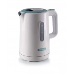 Ariete 2846 Bollitore Breakfast 2200W Capacità 1,7 Litri Base Cordless 360° - Spegnimento automatico - Coperchio di sicurezza -  Livello acqua visibile - Finitura lucida e opaca White & Aegean Teal