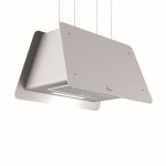 Baraldi LADY Cappa isola sospesa 70 x 45 cm - Bianca - 800 m³/h - Telecomando incluso - 01LAD070WH80