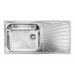 Lavello da Incasso 1 Vasca con gocciolatoio a Destra 100 x 50 cm Sopratop Acciaio Inox satinato CM COMETA 011446.S1.01.2018 - 011446 SCSSP