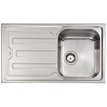 Lavello da Incasso 1 Vasca con gocciolatoio a Sinistra 86 x 50 cm Sopratop Acciaio Inox satinato CM CRISTAL 010013.D1.01.2018 - 010013 DCSSP