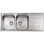 Lavello da Incasso 2 Vasche con gocciolatoio a Destra 117 x 51 cm Filotop Acciaio Inox satinato CM CRISTAL FILOTOP 010047.S1.01.2018 - 010047 SCSSP