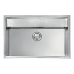 Lavello da Incasso 1 Vasca 799 x 600 mm Acciaio Inox Satinato con Fascia Miscelatore DIAMANTE CM 017012.X2.01.2033