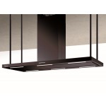 Baraldi ELEA CENTRALE Cappa a Isola 146 x 60 cm Nera Camino Centrale 900 m³/h - 01ELECE146BL80