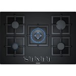 Piano Cottura da Incasso a Gas Vetro temperato Nero 75 cm Griglie Singole in Ghisa 5 Fuochi iQ500 Siemens EP7A6QB20