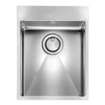 Lavello da Incasso Monovasaca 39 x 50 cm Slim Acciaio Inox Vintage con fascia miscelatore FILORAGGIATO MIX VINTAGE CM 072042.X1.01.2063 - 072042XCSSP