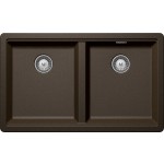 Lavello incasso 2 Vasche sopratop - sottotop 750 x 456 mm Cristadur Premium Bronze GALAXY N200 SCHOCK GALN200A87