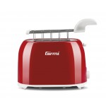 Girmi TP1002 Tostapane 750 W -  Pinze Inox -  7 livelli cottura -  Raccogli bricciole - Spegnimento automatico - Rosso